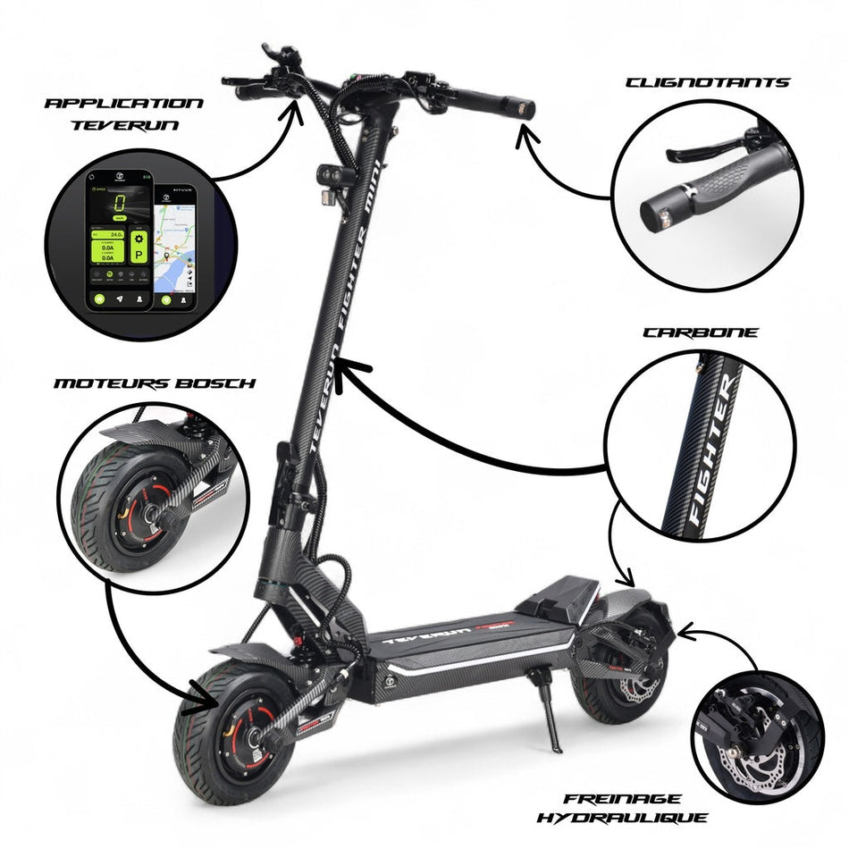 Trottinette électrique teverun fighter mini eco 52v 20,8ah moteur bosch 2025