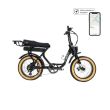 Vélo vae cargo bi place Unikride Faststreet noir cadre ouvert.