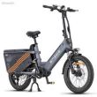 Vélo Cargo électrique Engwe LE 20 Gris ( batterie simple).