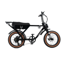 Vélo vae cargo bi place Unikride Faststreet noir cadre fermé.