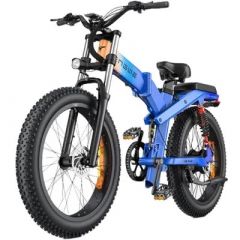 Vélo électrique pliable Engwe X26 bi place bleu.