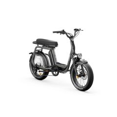 Nouveau vélo cargo électrique Elwing Ritmic Duo, gris charbon.