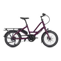 Vélo cargo Tern Quick Haul D8 violet.